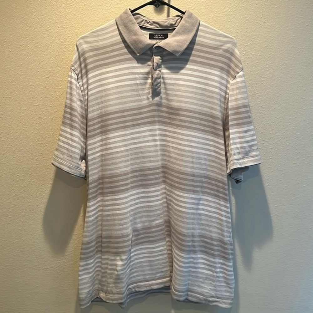 Alfani Regular Fit Striped Polo Shirt